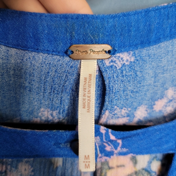 Free People Blue Floral Mini Dress - Picture 4 of 5